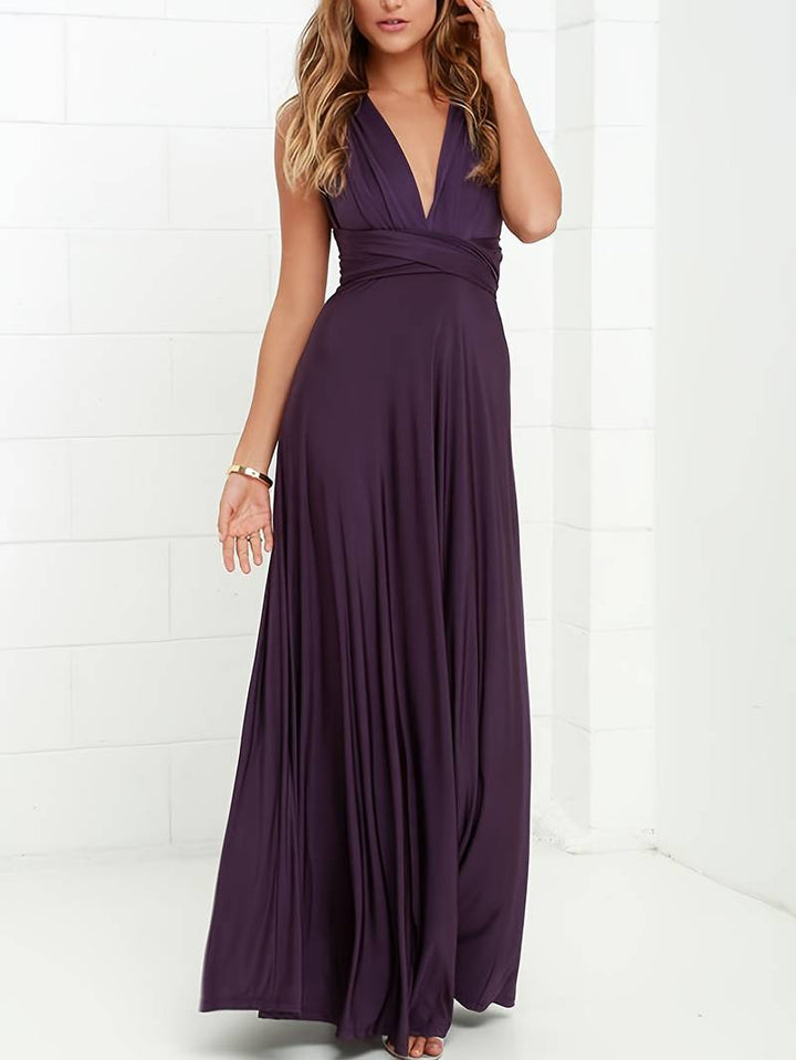 One Shoulder Asymmetric Maxi Dress for Women