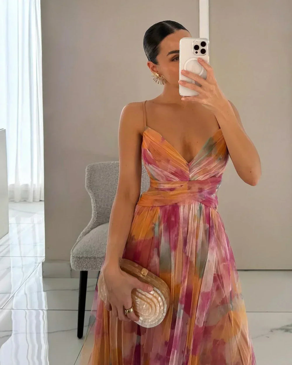 Textured Layered Maxi Dress for Women
