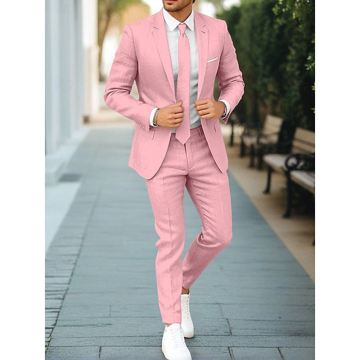 Casual 2-Piece Suit Set for Men