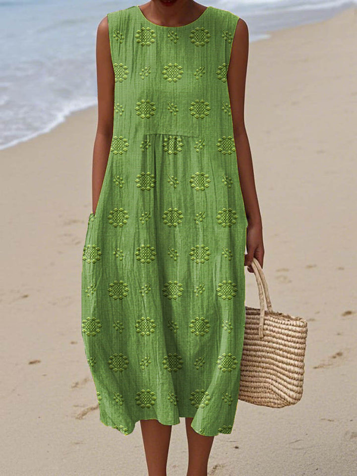 Sleeveless Relaxed Midi Dress for Women
