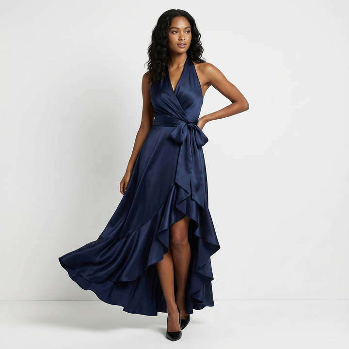 Tie-Waist Bow Maxi Dress for Women