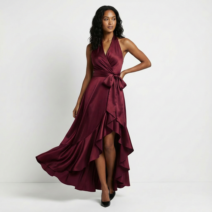 Tie-Waist Bow Maxi Dress for Women