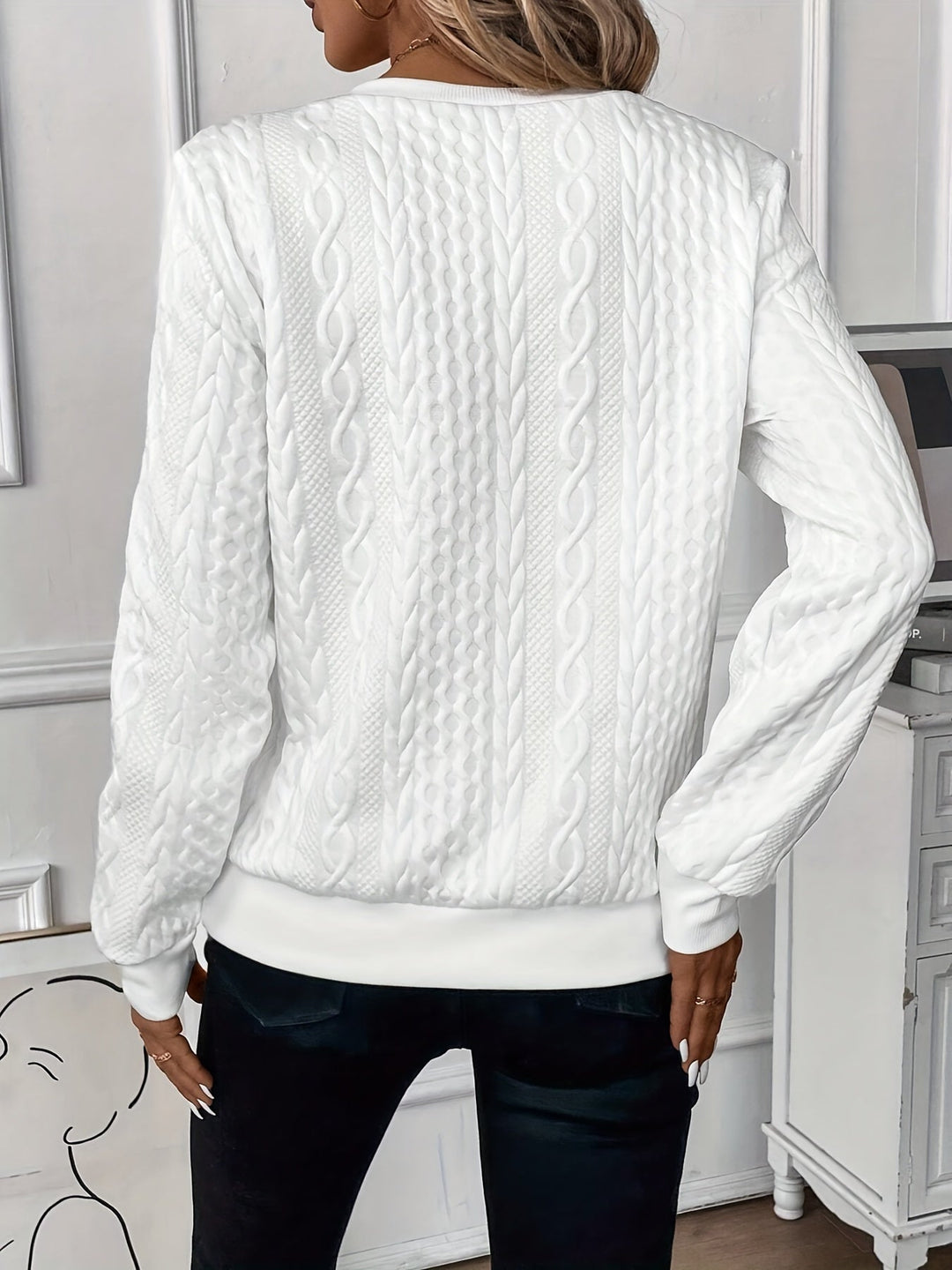 Zip-Front Knit Sweater for Women