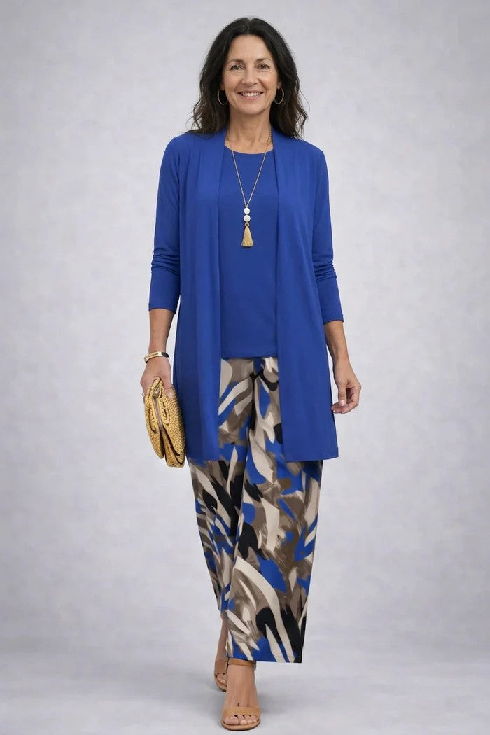 3-Piece Jacket Tunic and Trouser Set for Women