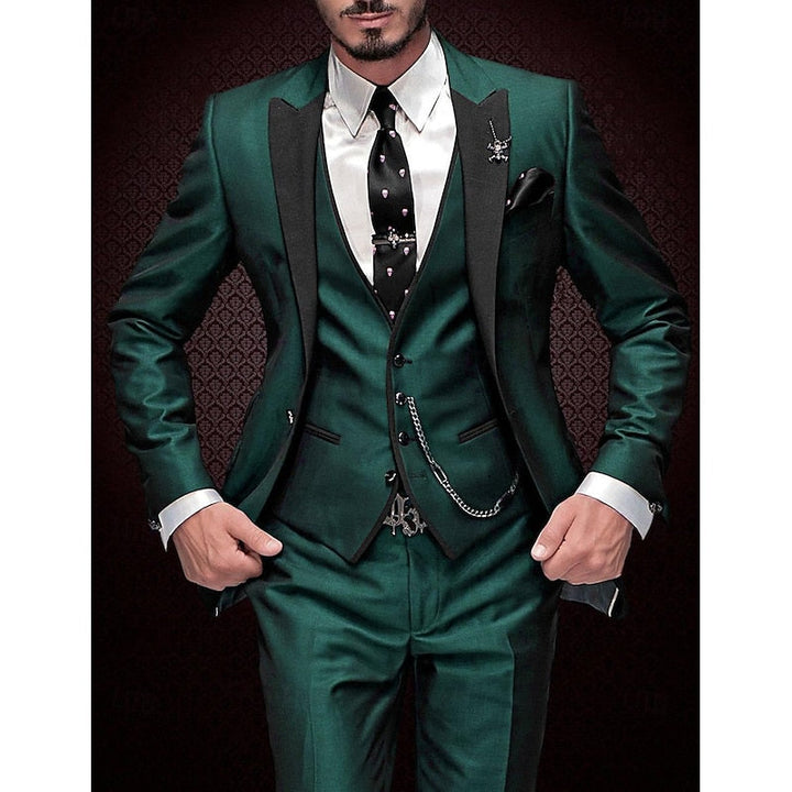 3-Piece Blazer Waistcoat and Trouser Suit for Men