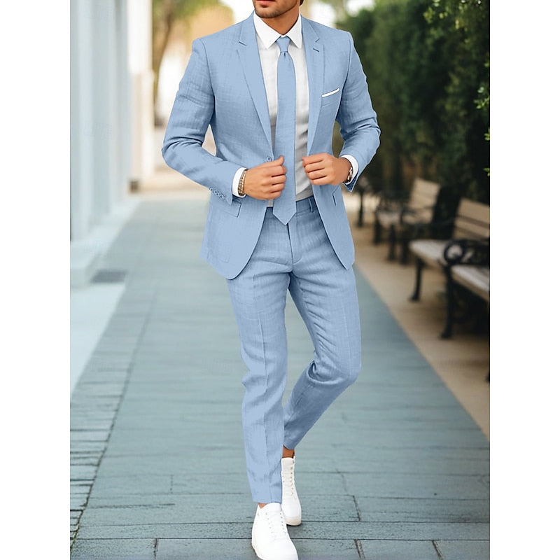 Casual 2-Piece Suit Set for Men