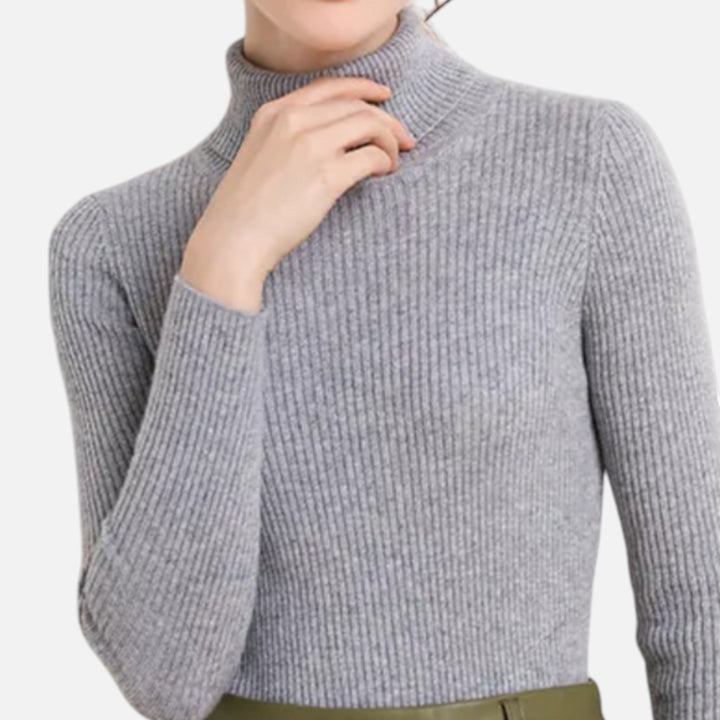 Ribbed Slim Fit Turtleneck Sweater for Women