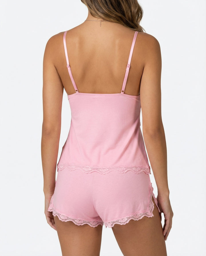 Scalloped Lace Cami and Shorts Set for Women