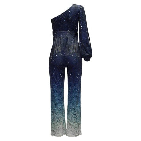 One-Shoulder Flared Jumpsuit for Women