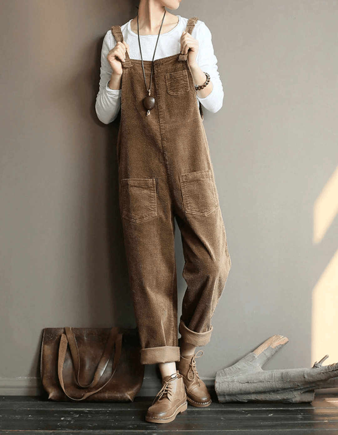 Corduroy Dungaree Overalls for Women