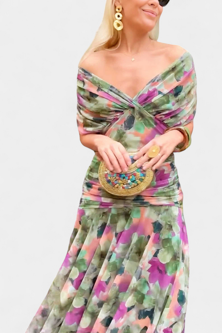 Off-Shoulder Midi Dress for Women