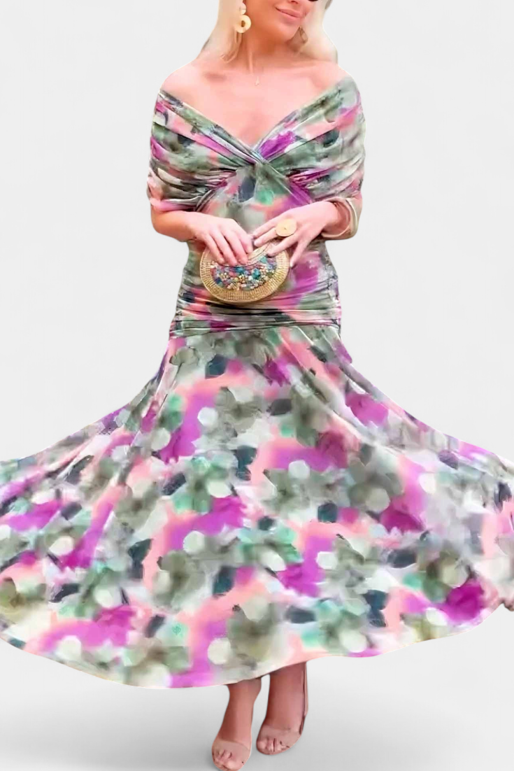Off-Shoulder Midi Dress for Women