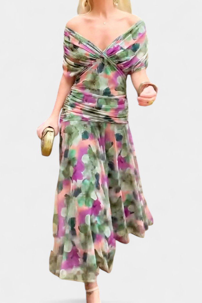 Off-Shoulder Midi Dress for Women