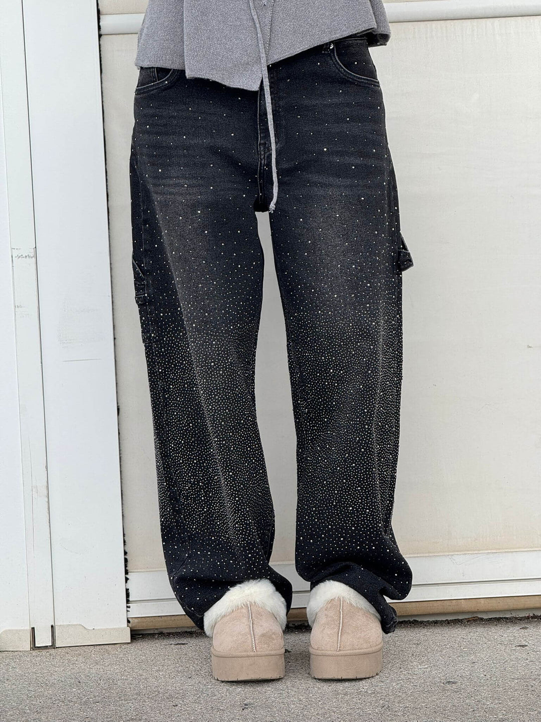 High Waist Wide Leg Cargo Jeans for Women