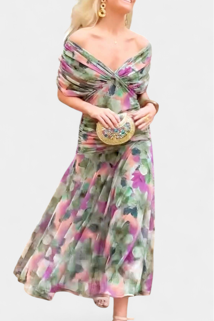 Off-Shoulder Midi Dress for Women