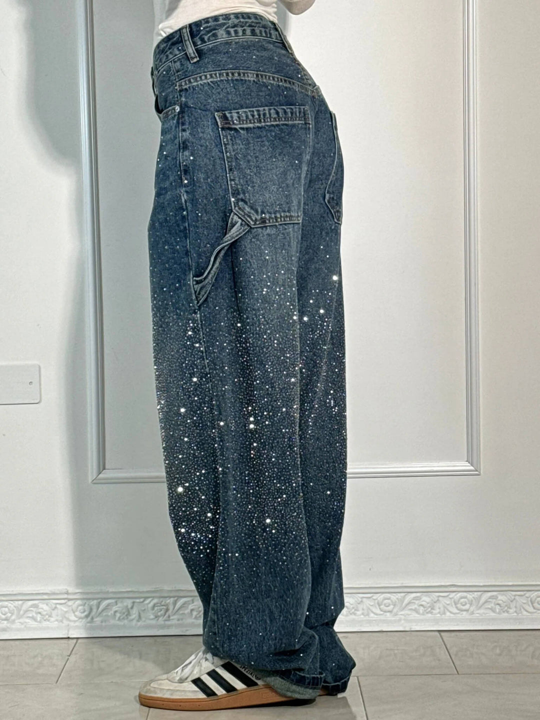 High Waist Wide Leg Cargo Jeans for Women