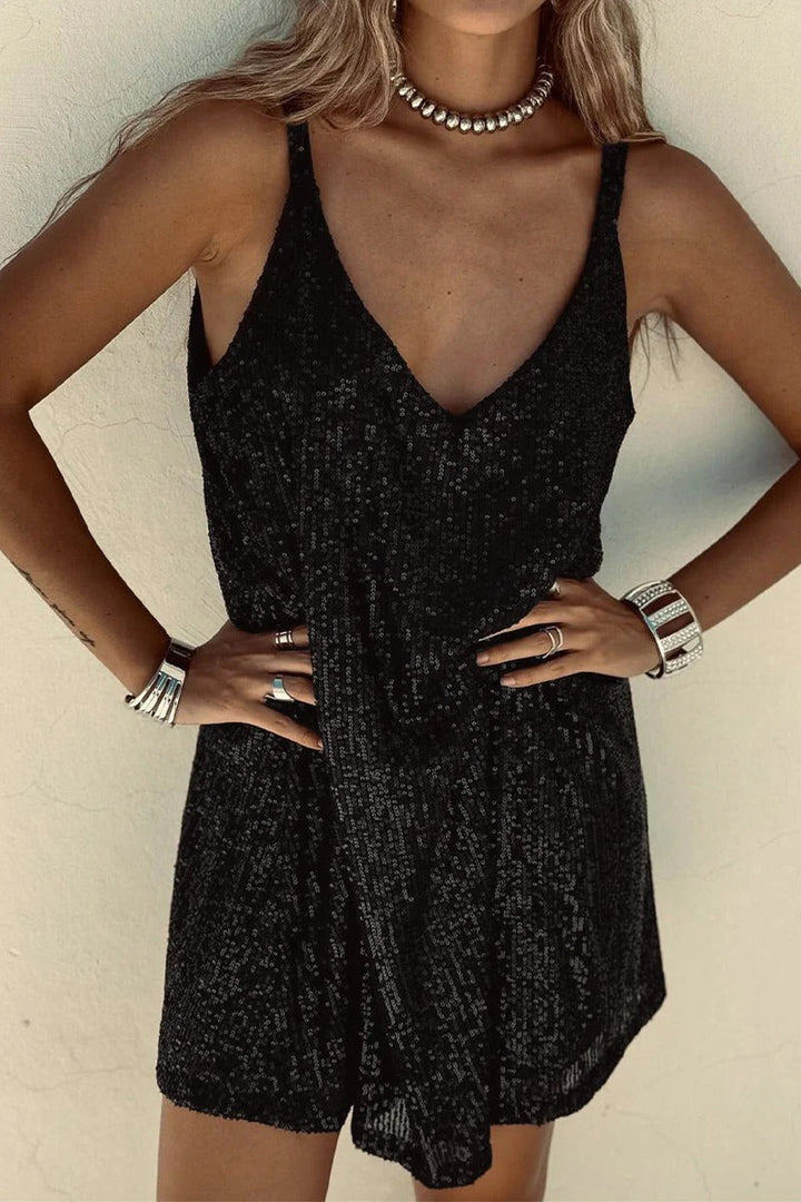 Sequin V-Back Mini Dress for Women Party