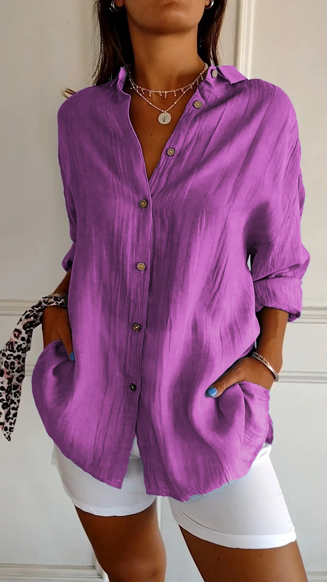 Button-Down Summer Shirt for Women