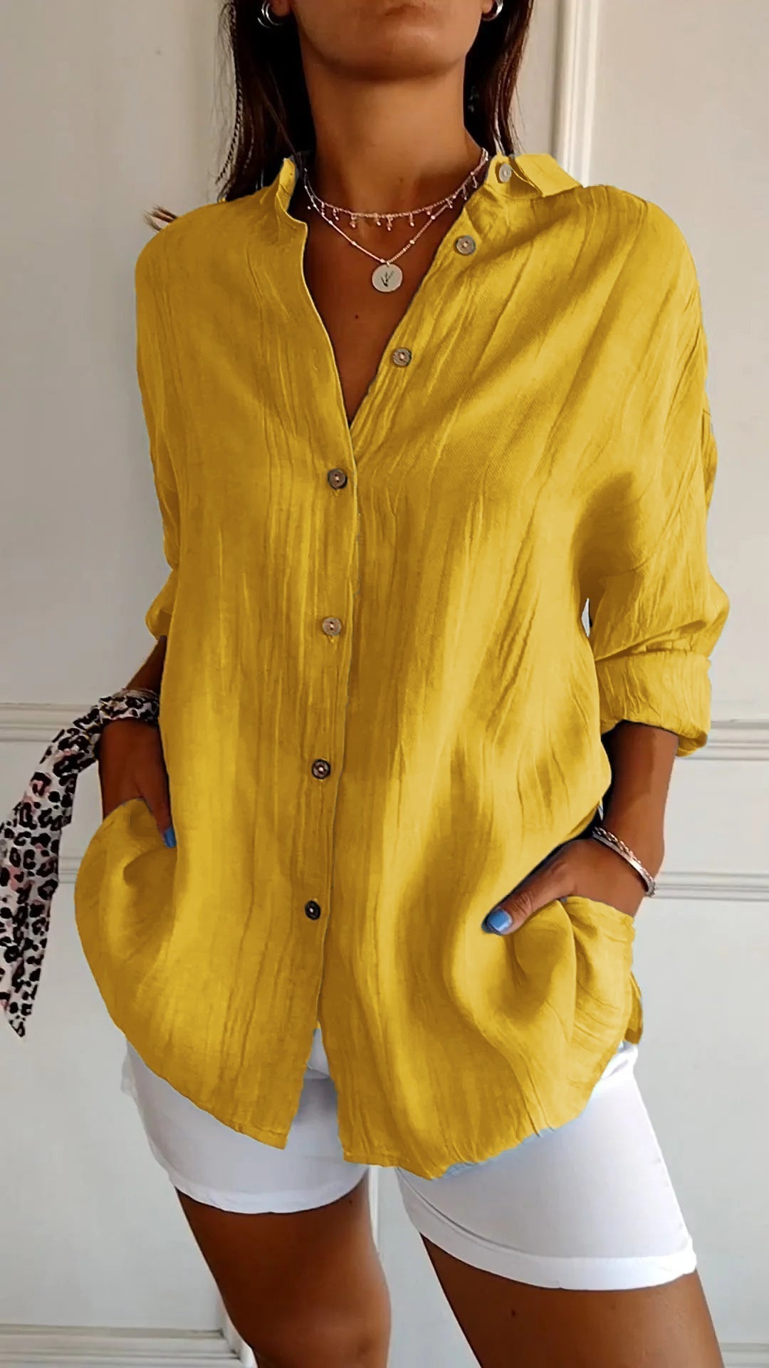 Button-Down Summer Shirt for Women