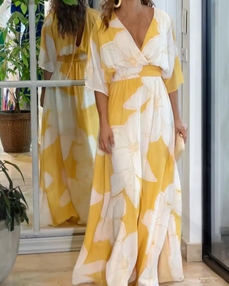 Floral Print Midi Dress for Women