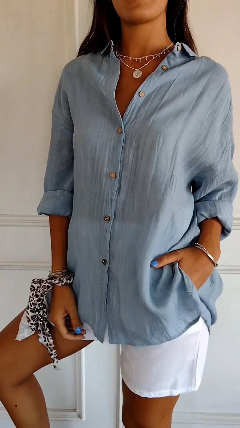 Button-Down Summer Shirt for Women