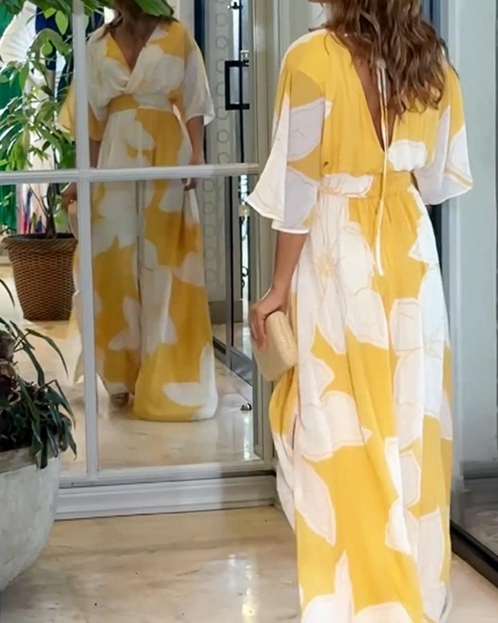Floral Print Midi Dress for Women