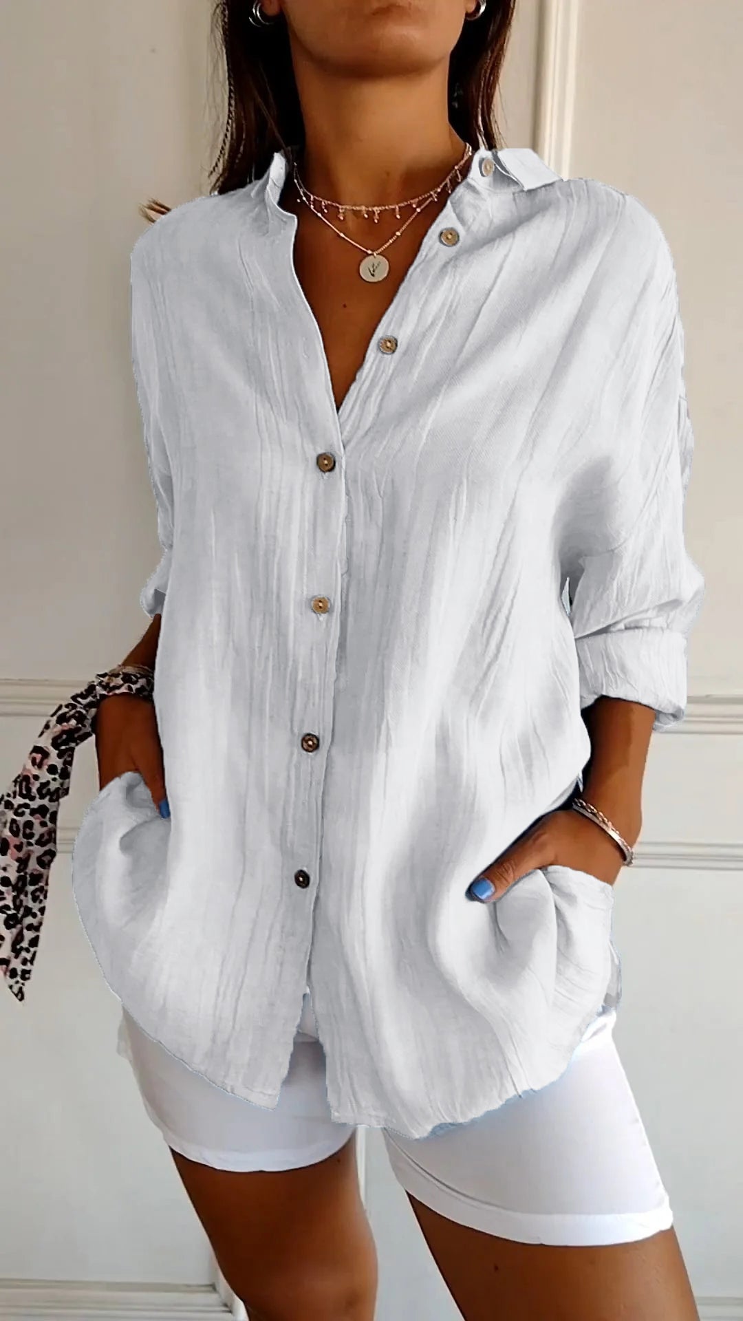 Button-Down Summer Shirt for Women