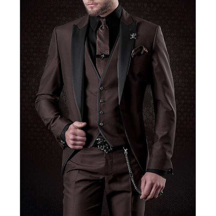3-Piece Blazer Waistcoat and Trouser Suit for Men