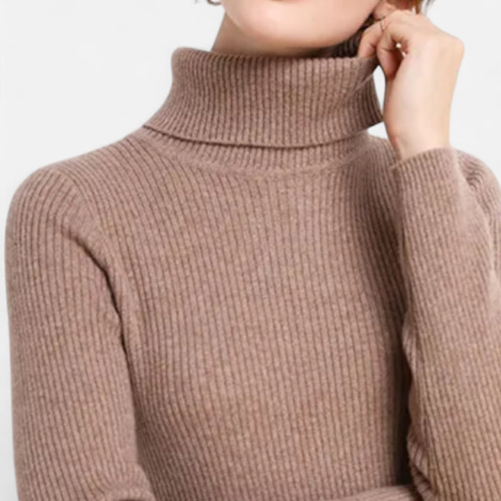 Ribbed Slim Fit Turtleneck Sweater for Women