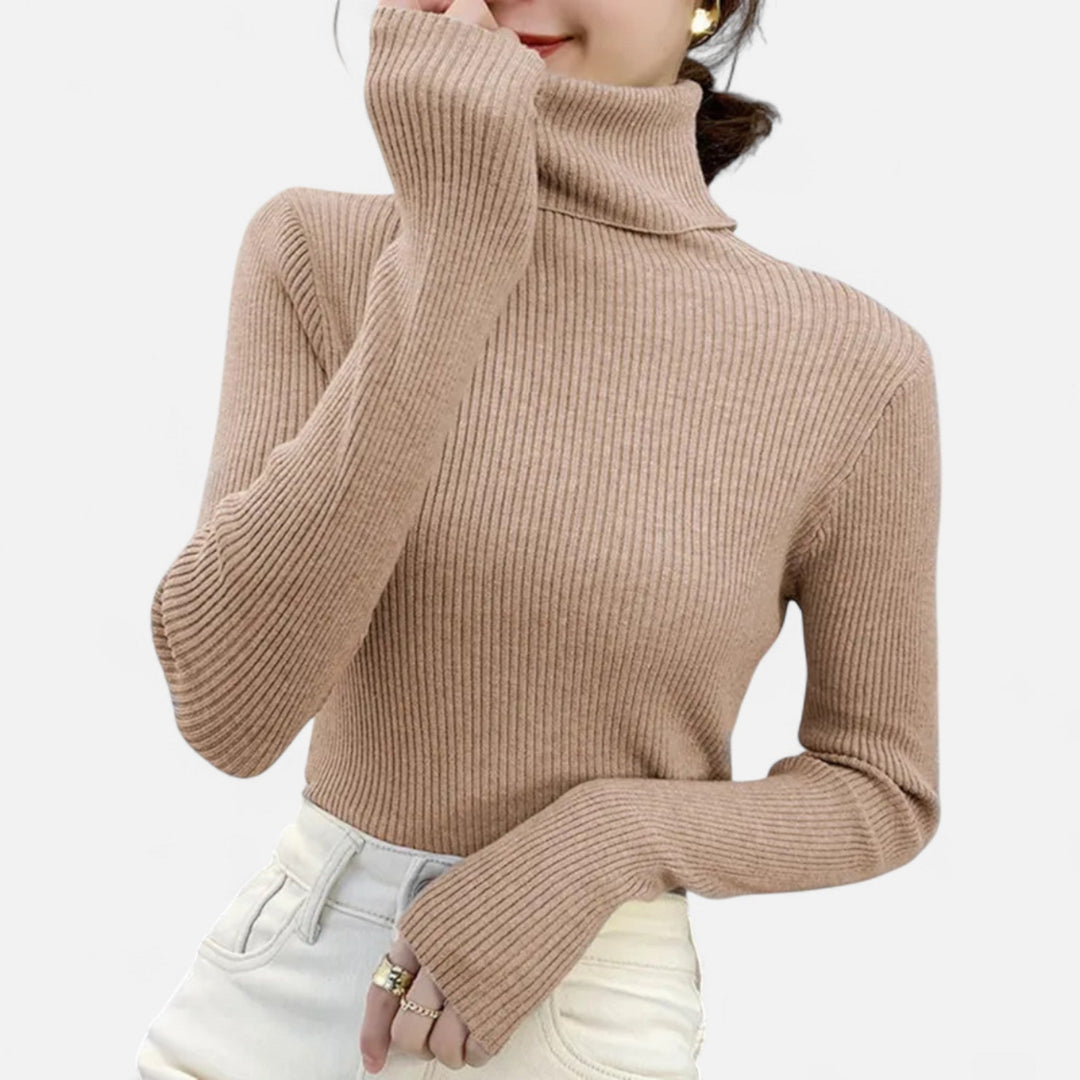 Ribbed Slim Fit Turtleneck Sweater for Women