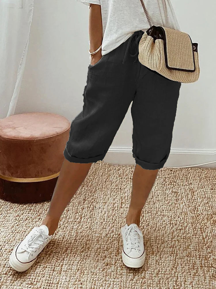 Comfortable Summer Shorts for Women with Adjustable Drawstring