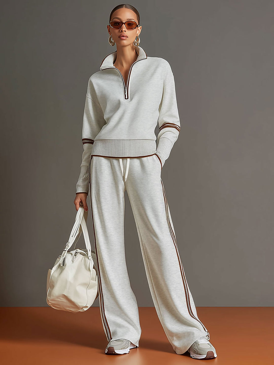 Half Zip Jogger Co-Ord Set for Women