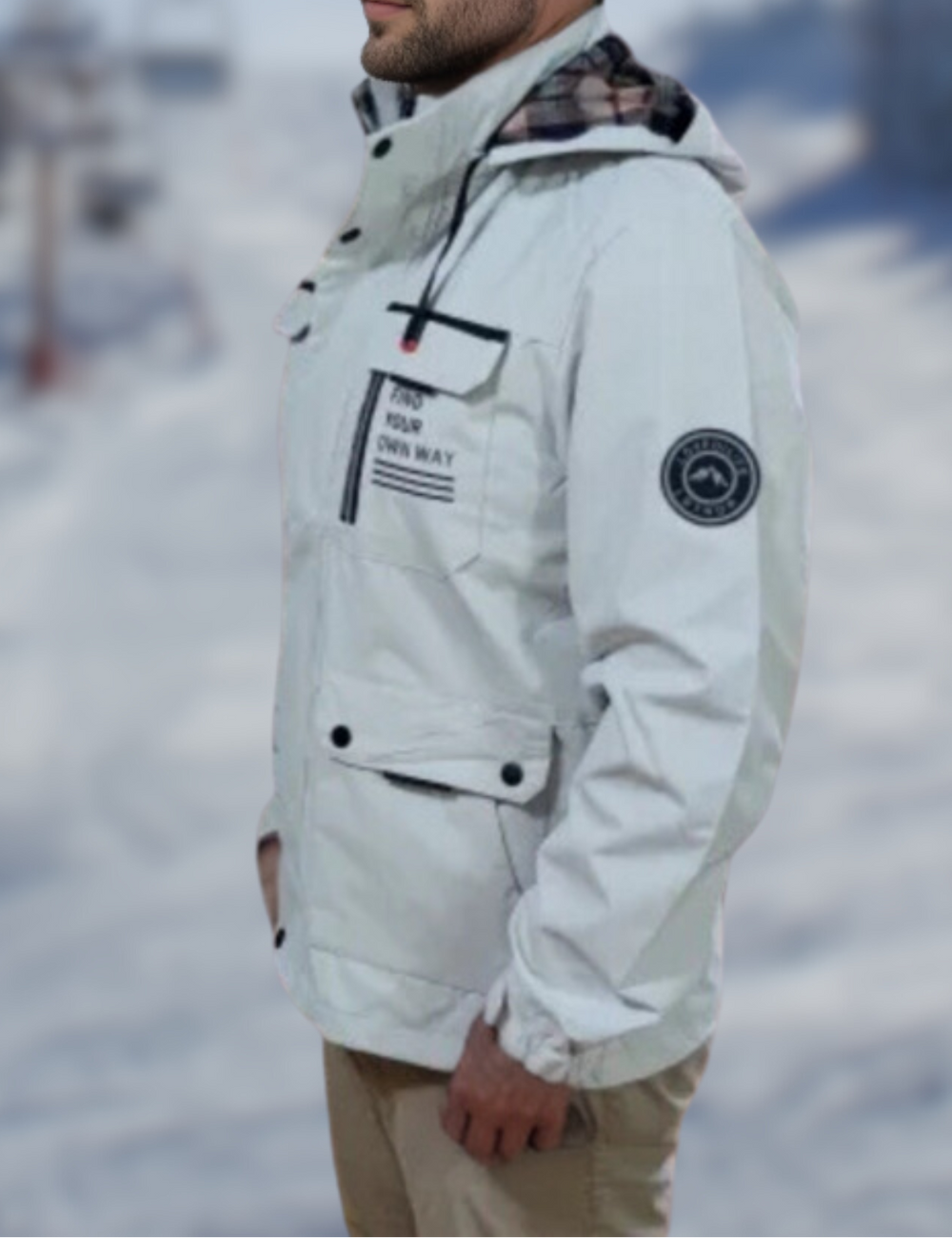 Waterproof Winter Jacket with Hood for Men