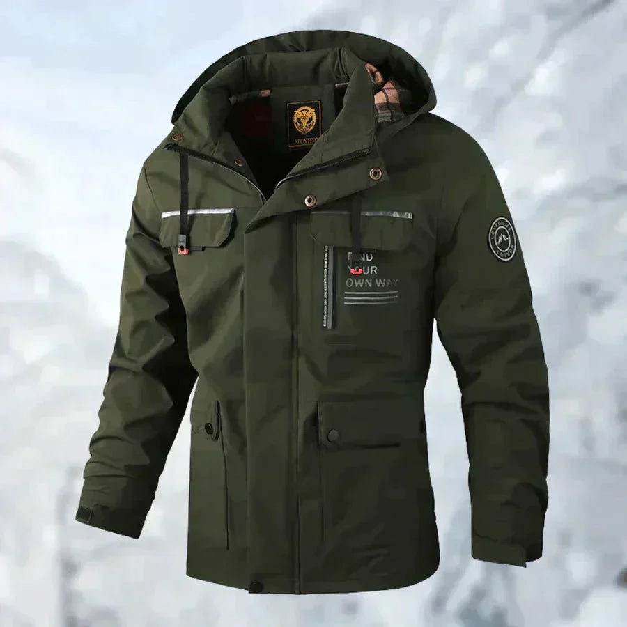 Waterproof Winter Jacket with Hood for Men