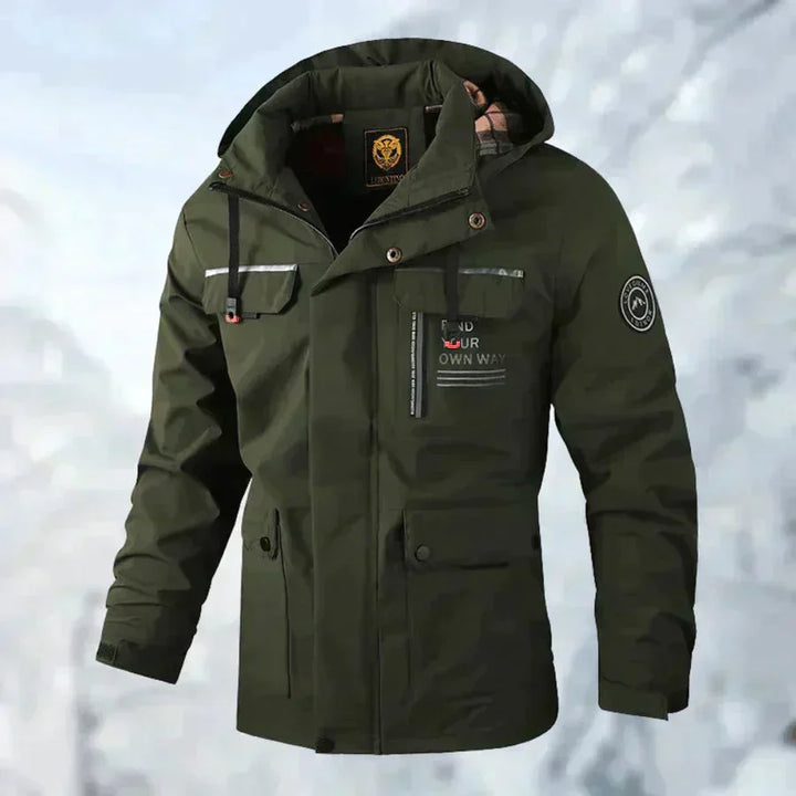 Waterproof Winter Jacket with Hood for Men