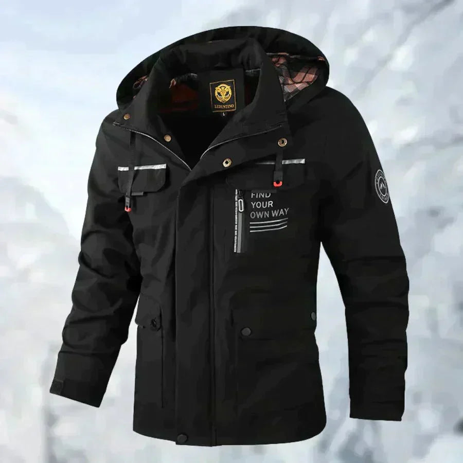 Waterproof Winter Jacket with Hood for Men