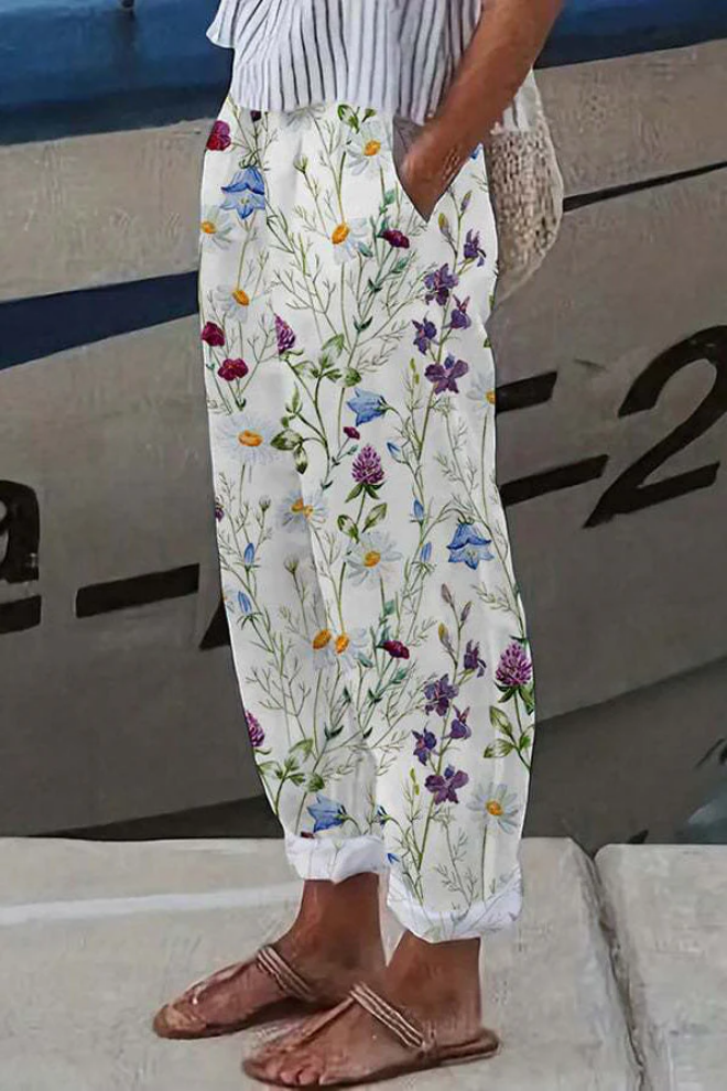 Drawstring Waist Wide Leg Pants for Women