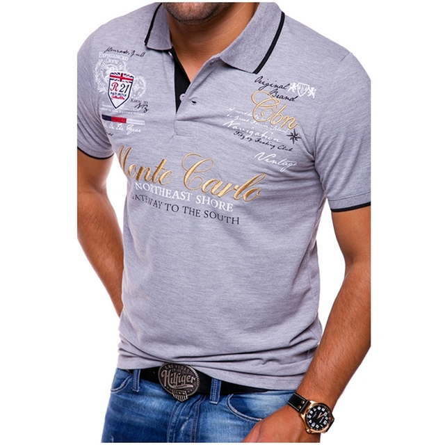Slim Fit Short Sleeve Polo Shirt for Men