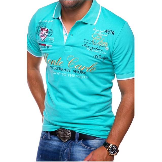 Slim Fit Short Sleeve Polo Shirt for Men