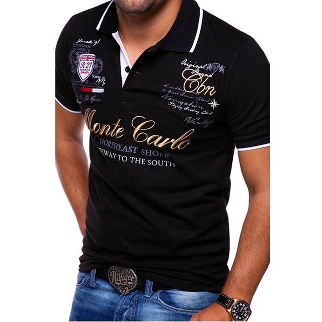 Slim Fit Short Sleeve Polo Shirt for Men