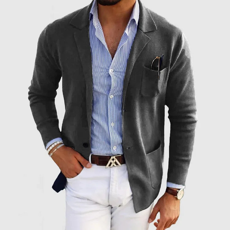 Classic Lapel Casual Blazer for Men