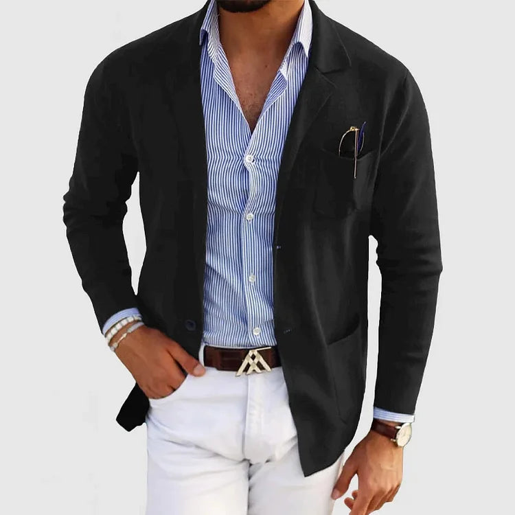 Classic Lapel Casual Blazer for Men