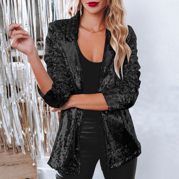 Sequin Open-Front Blazer for Women