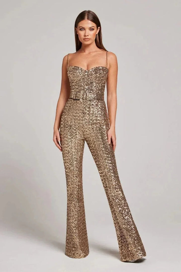Sequin Wide Leg Jumpsuit for Women
