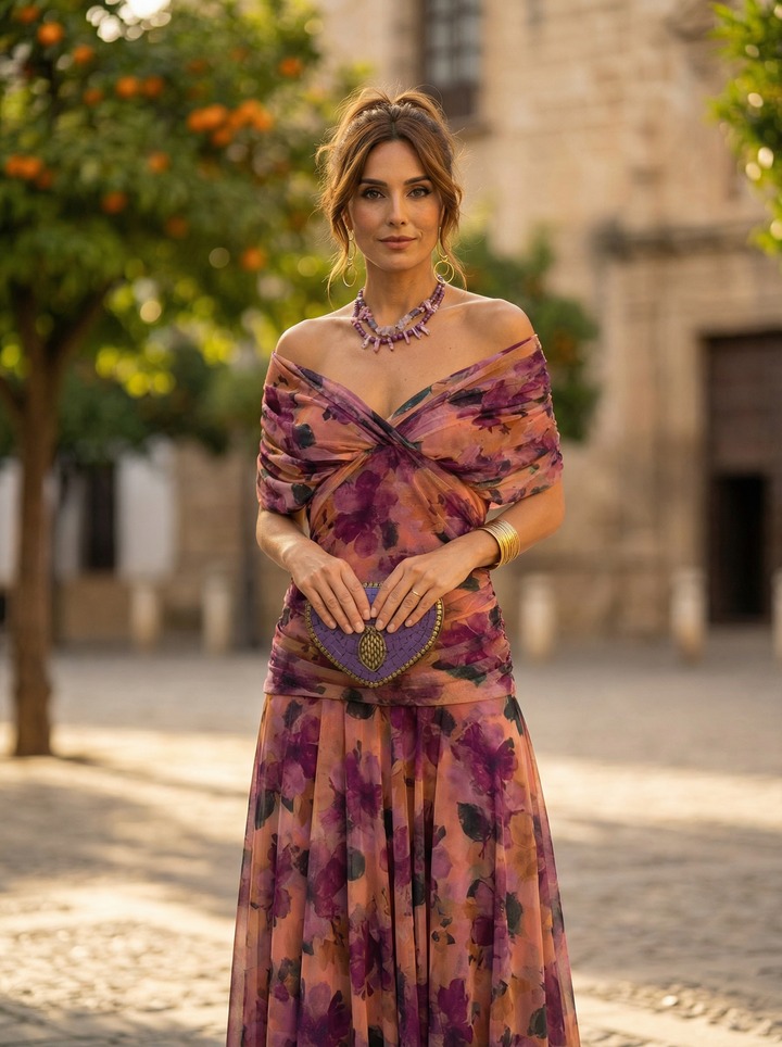 Off-Shoulder Maxi Dress for Women
