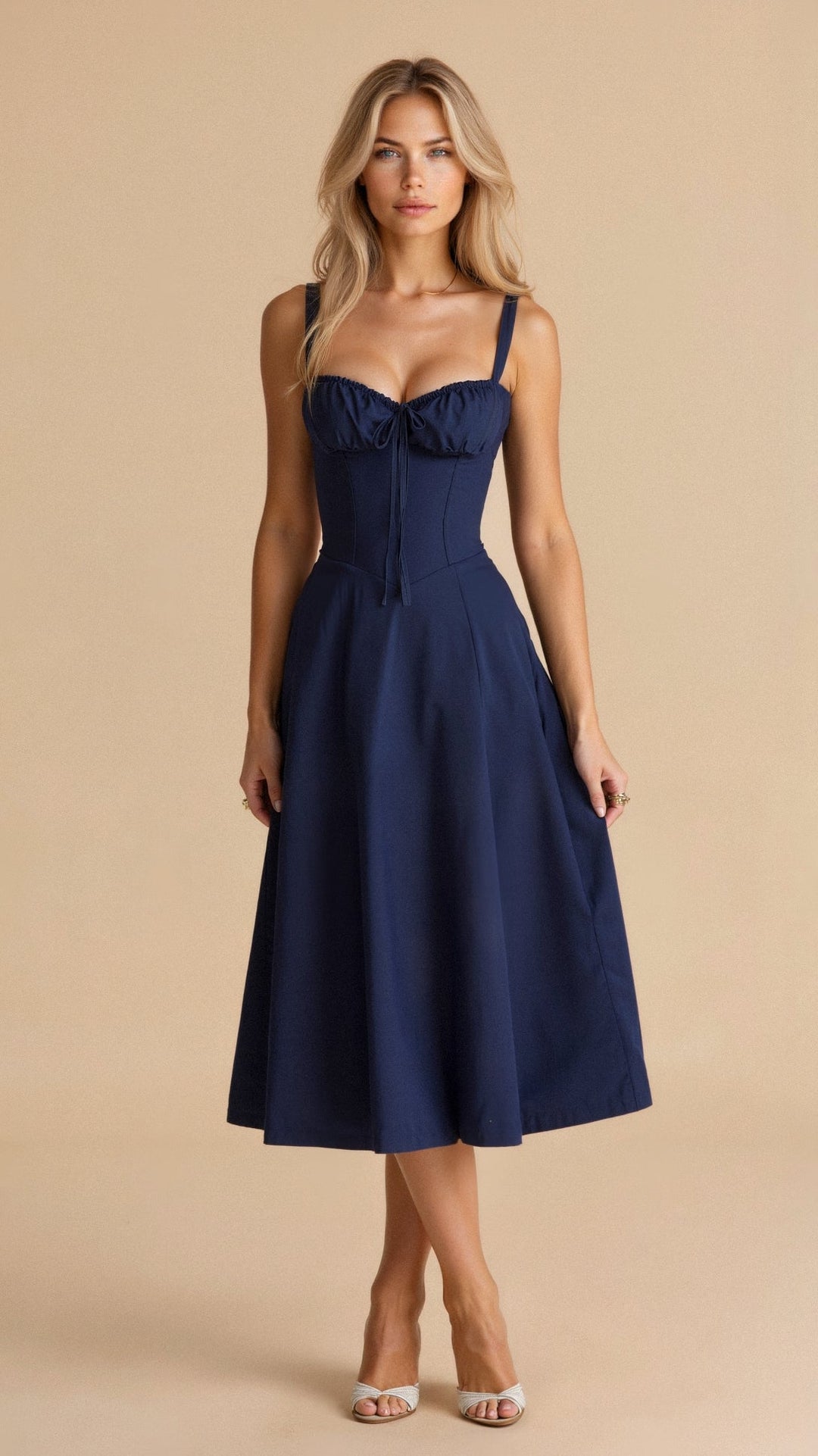 Elegant Corset Midi Dress - Flattering, Stylish Design