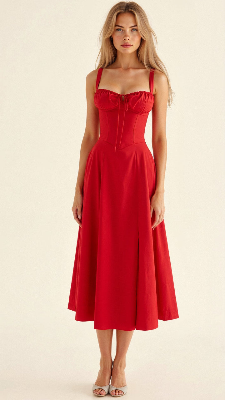 Elegant Corset Midi Dress - Flattering, Stylish Design