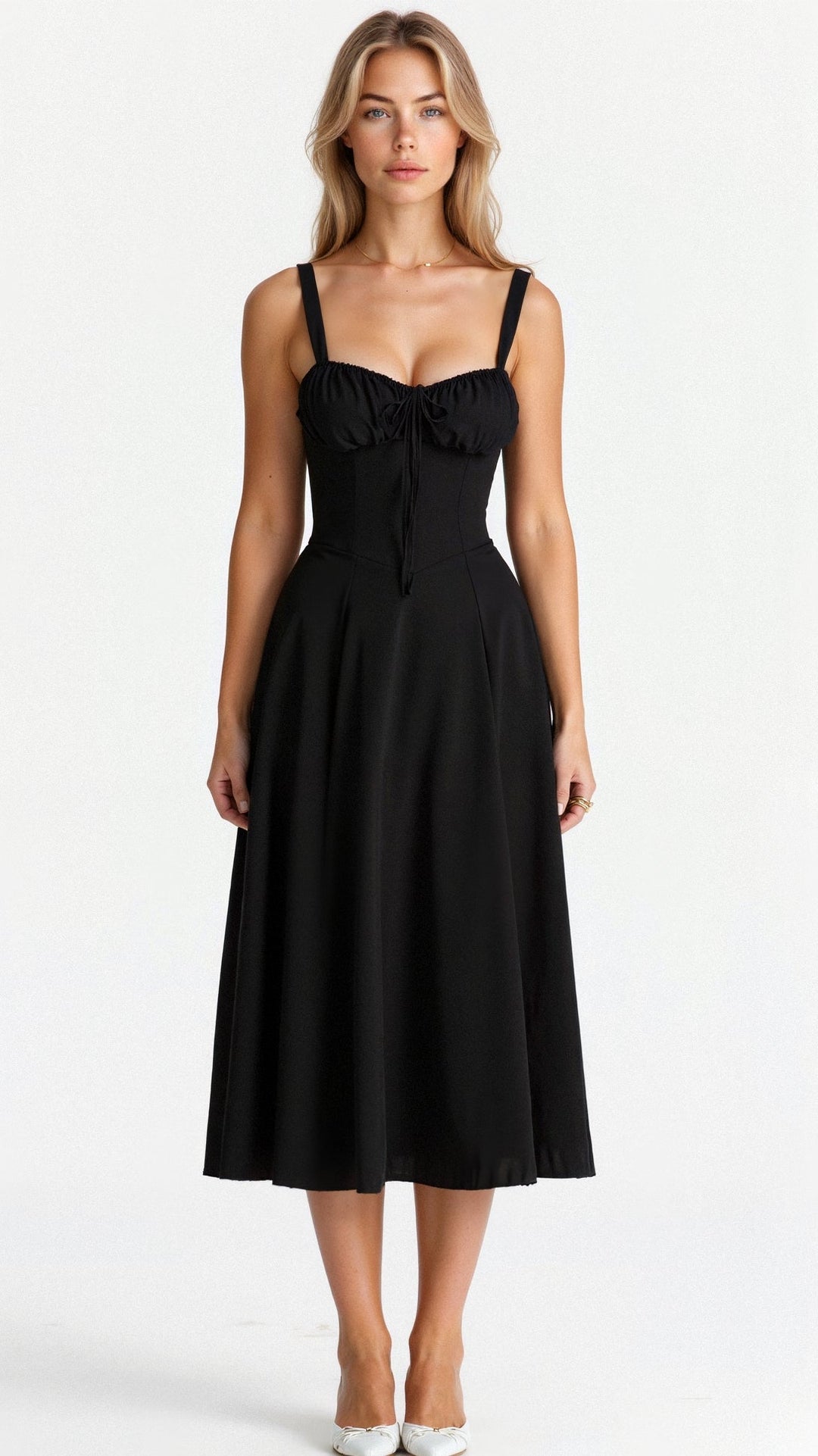 Elegant Waist Dress with Flattering Fit