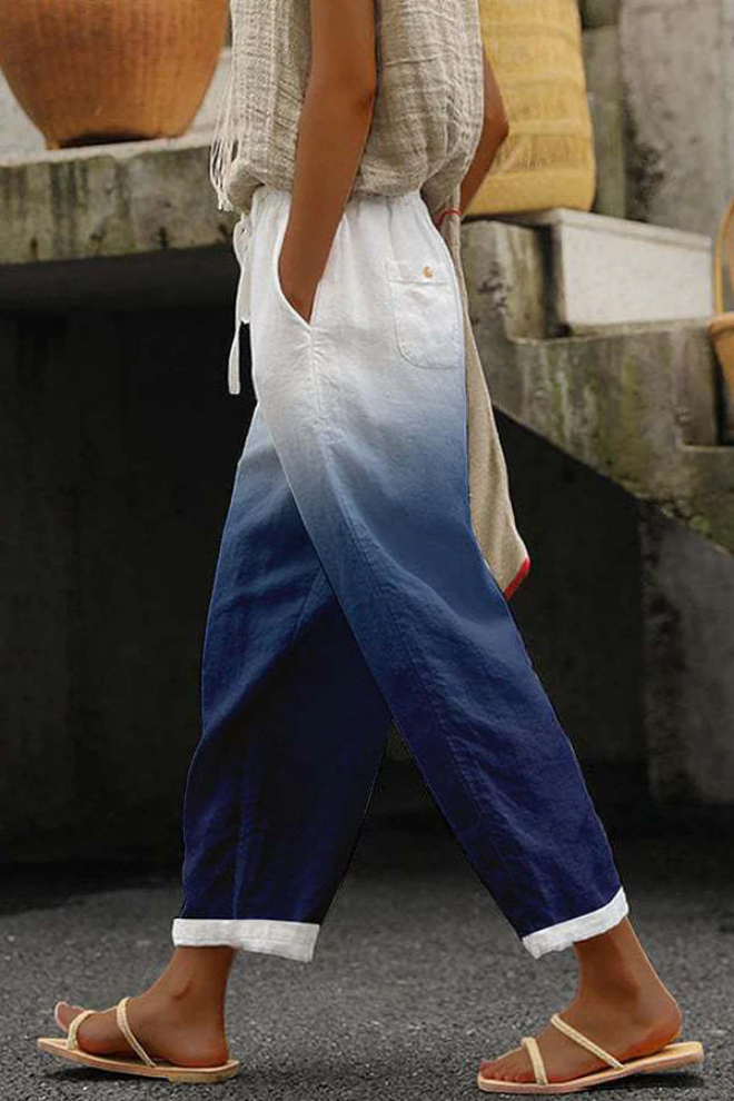 Drawstring Waist Wide Leg Pants for Women