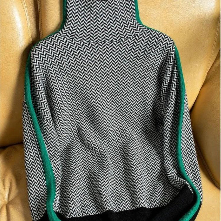 Oversized Striped Crewneck Sweater for Women